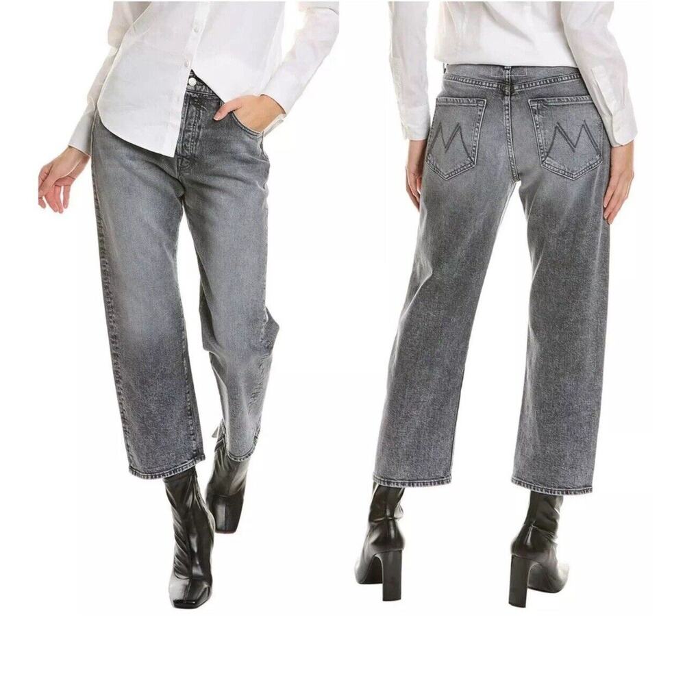 Mother Jeans The Ditcher Crop Shadow Dancing Gray Stretch Denim Jeans Women’s 34